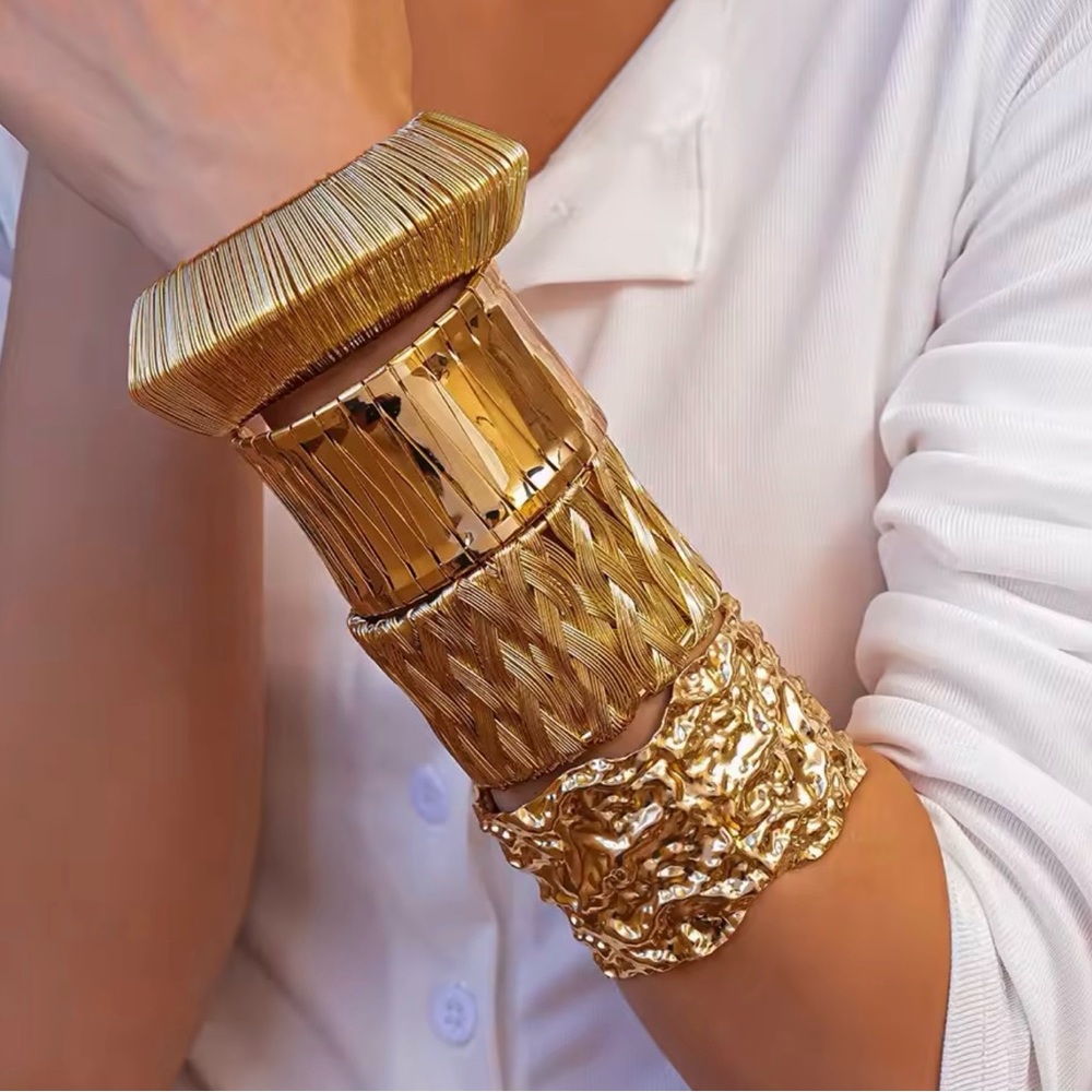 Elegant Gold-Tone Bracelet Set